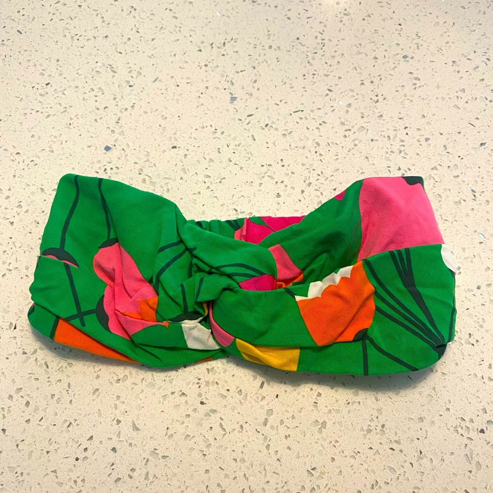 Trashy diva rayon head turban in “mod tulips”